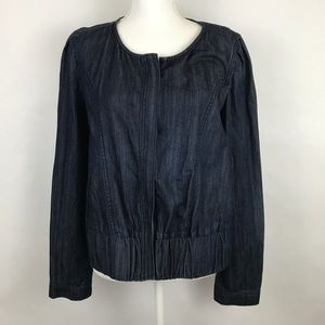 Kardashian Kollection Large Denim Jacket Ruched